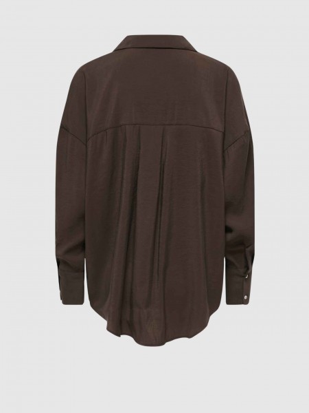 Shirt Woman Dark Brown Only Shirt Woman Dark Brown Only