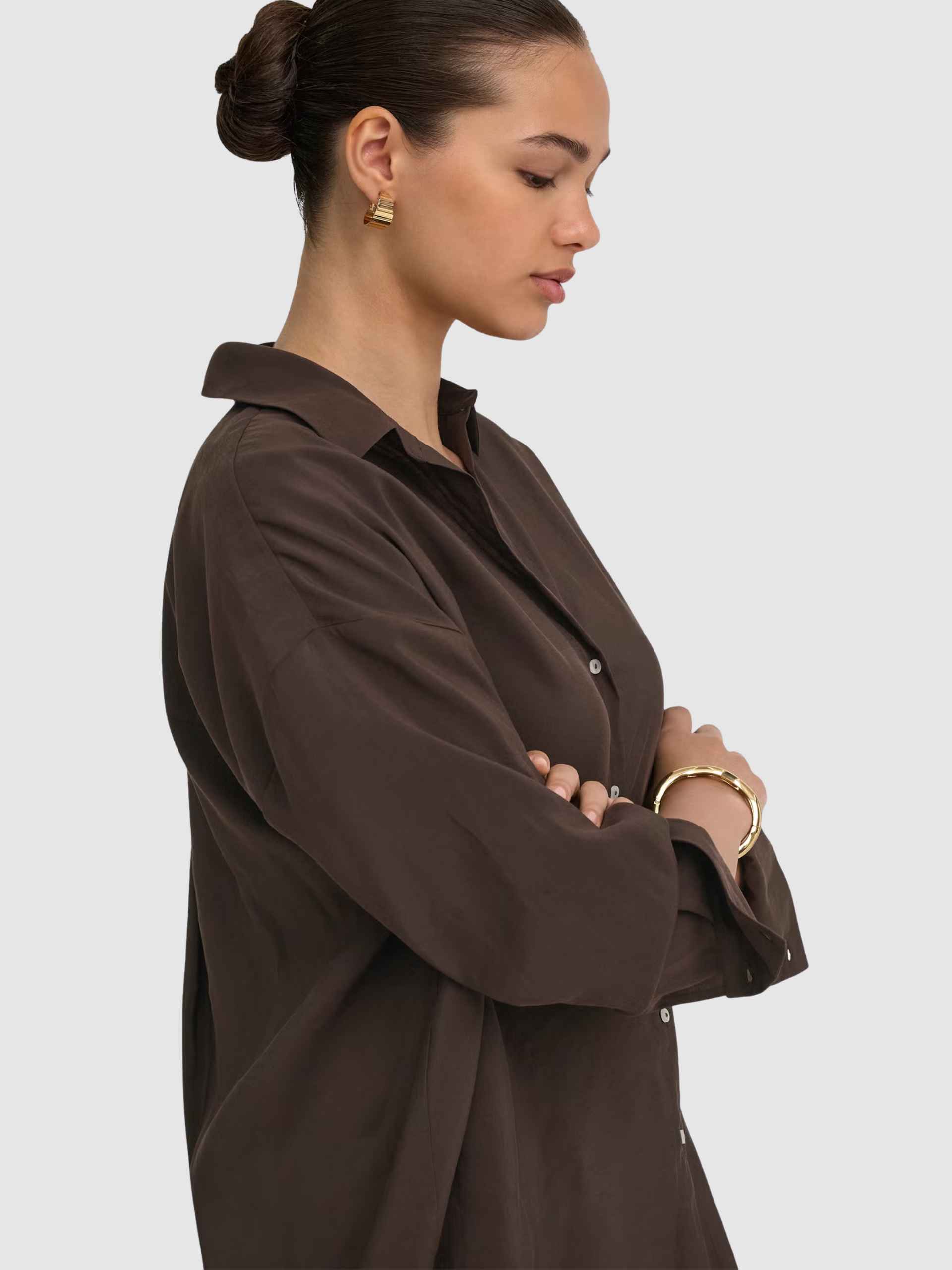 Shirt Woman Dark Brown Only