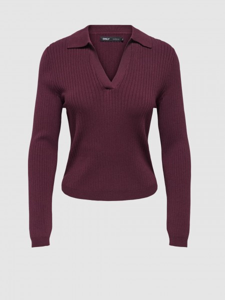 Pullover Woman Bordeaux Only Pullover Woman Bordeaux Only