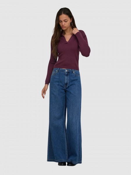 Pullover Woman Bordeaux Only Pullover Woman Bordeaux Only