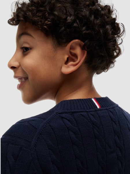 Camis�n Ni�o Azul Marino Tommy Jeans Kids