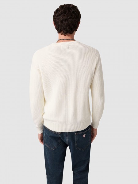 Sweatshirt Guess Homem Gj Ls Cn Mini Triangle Swtr