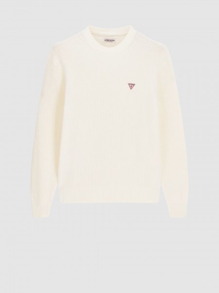 Sweatshirt Guess Homem Gj Ls Cn Mini Triangle Swtr