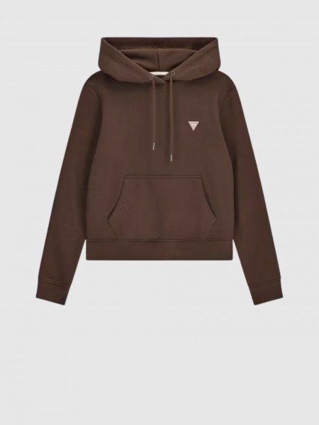 Sweatshirt Guess Mulher Gj Hood Reg Mini Triang Sweat