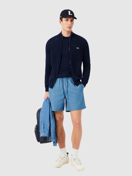 Casaco Lacoste Homem Zipped Sweatshirts Male Adult Knit Casaco Lacoste Homem Zipped Sweatshirts Male Adult Knit