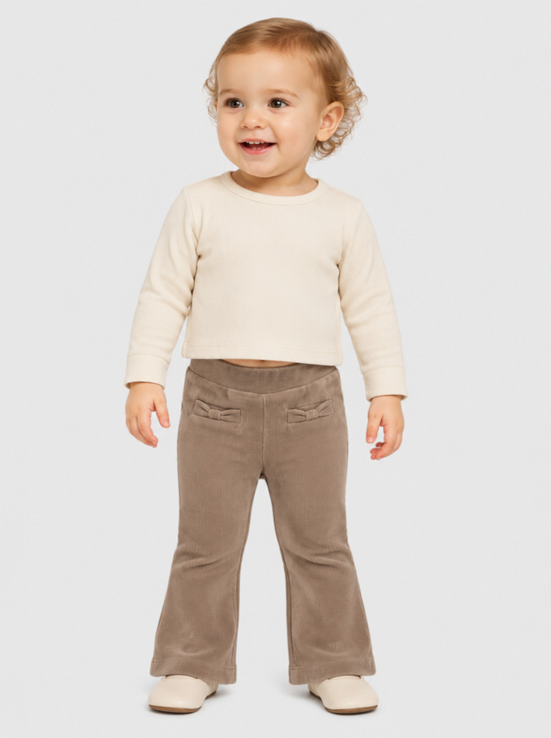 Pantalones Bebe Niña Castaño Claro Mayoral