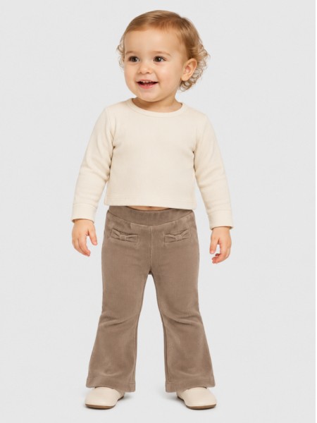 Pants Baby Girl Light Brown Mayoral