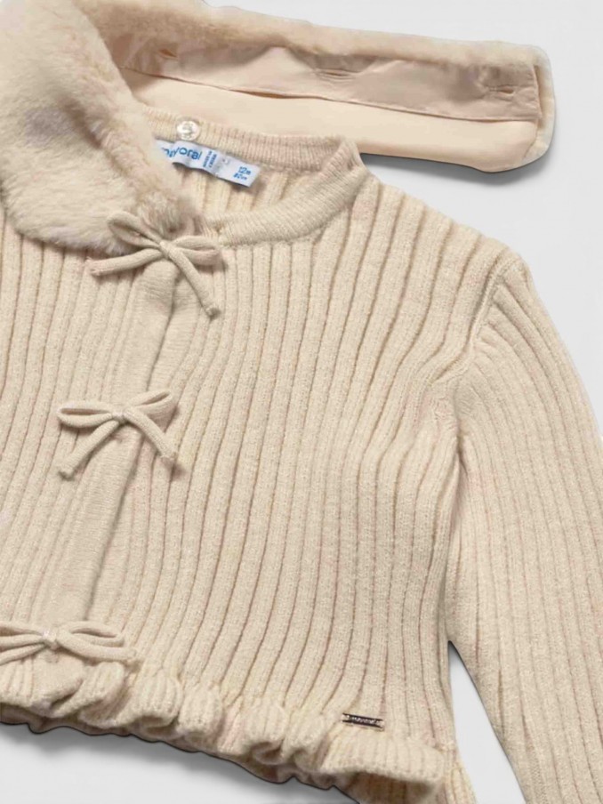 Chaqueta Bebe Niña Crema Mayoral