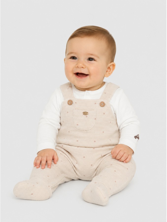 Dungarees Baby Boy Cream Mayoral