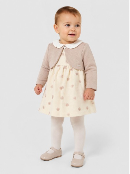 Dress Baby Girl Beige Mayoral