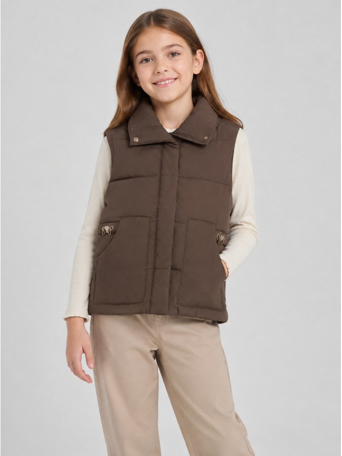 Vest Girl Brown Mayoral