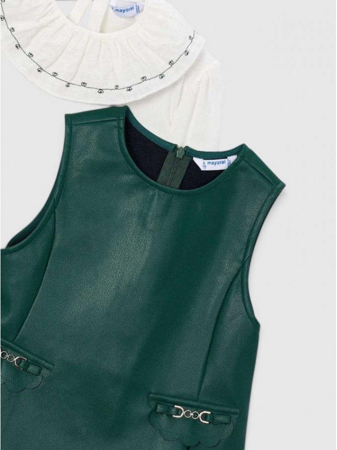 Vestido Niña Verde Oscuro Mayoral