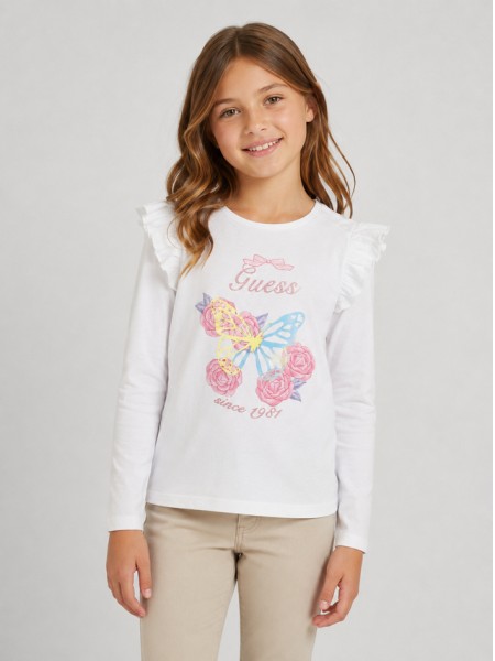Camisola Guess Menina Ls T-Shirt W/ruffles
