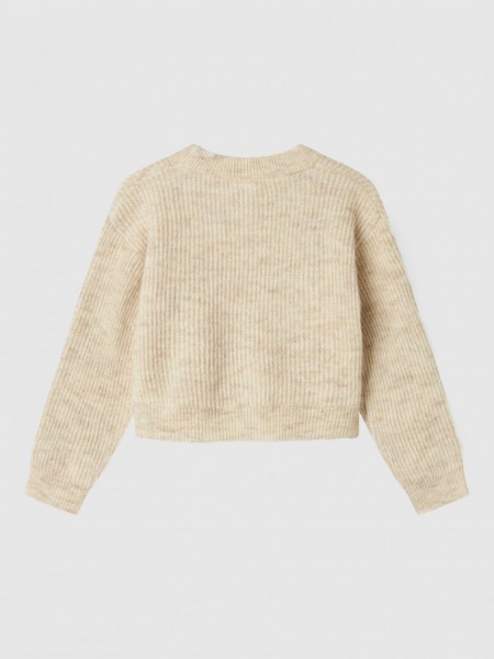 Camisola Name It Menina Nkfholly Ls Boxy Short Knit Noos