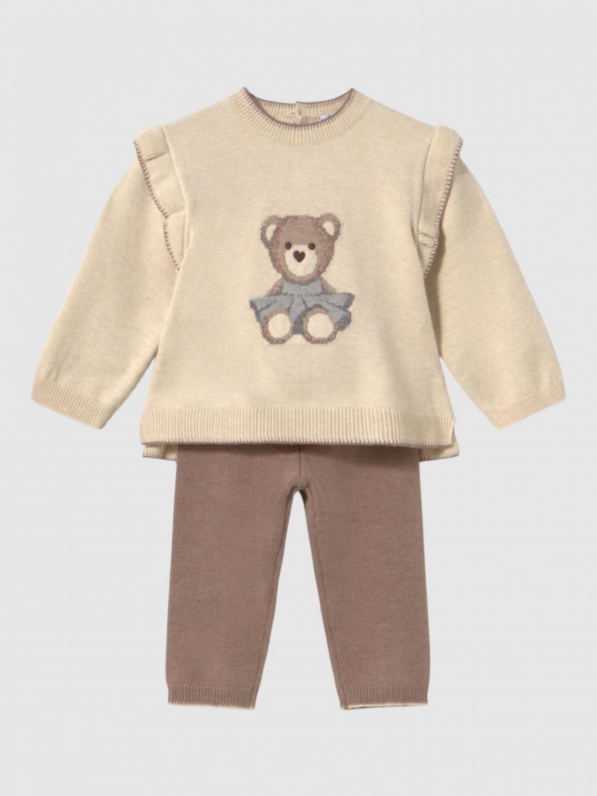 Conjunto Bebe Niña Crema Mayoral