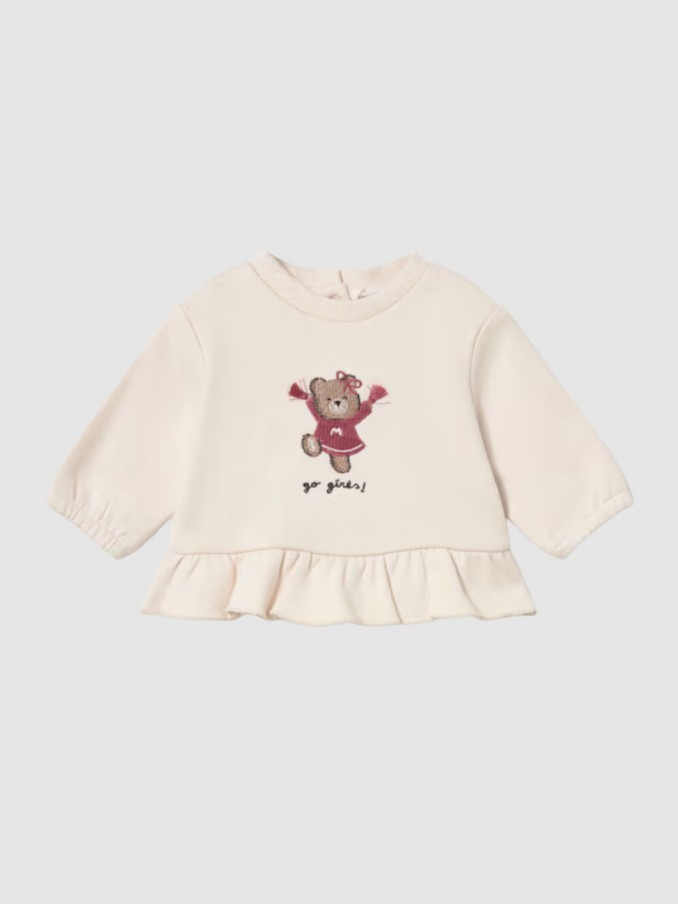Conjunto Bebe Niña Crema Mayoral
