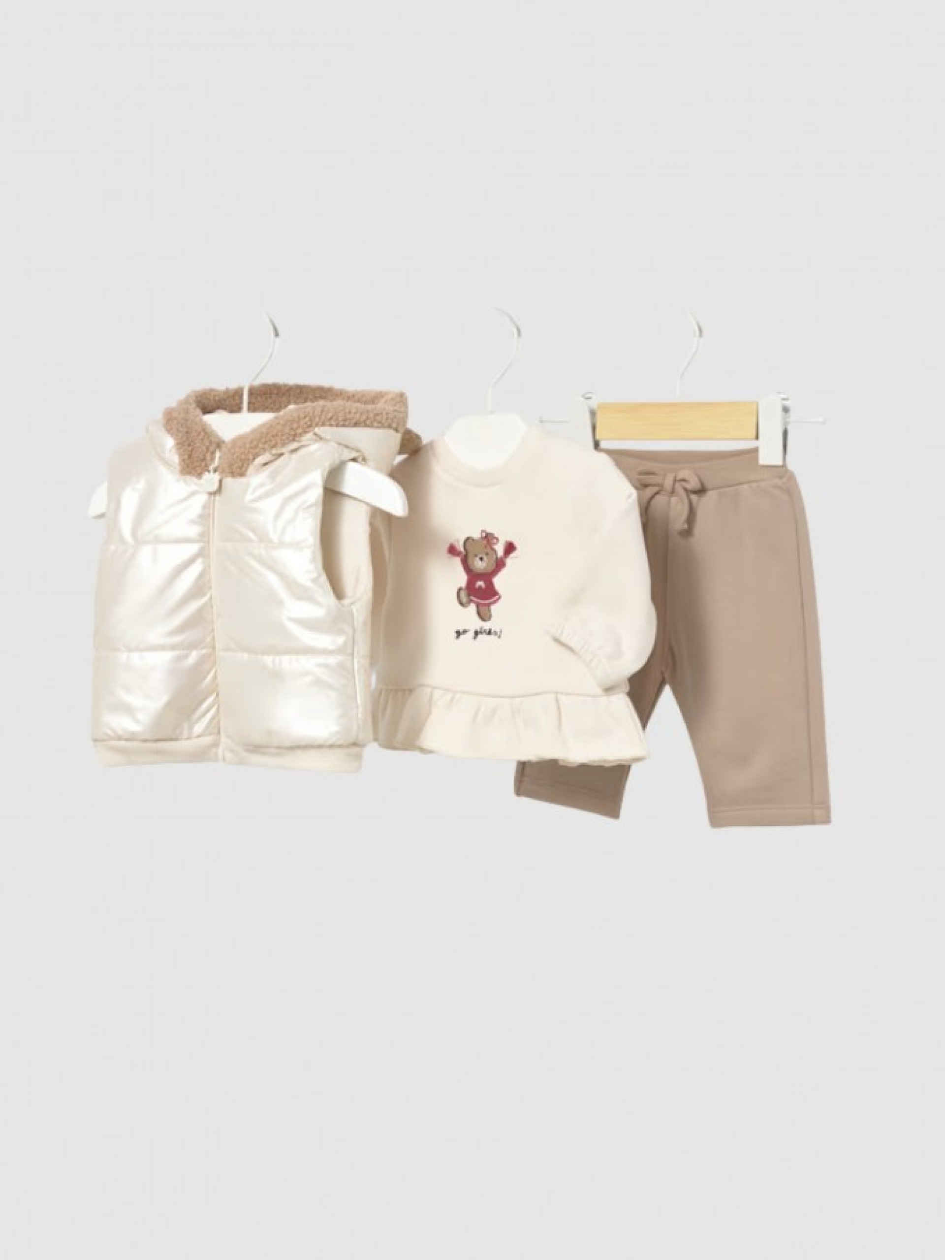 Conjunto Bebe Niña Crema Mayoral