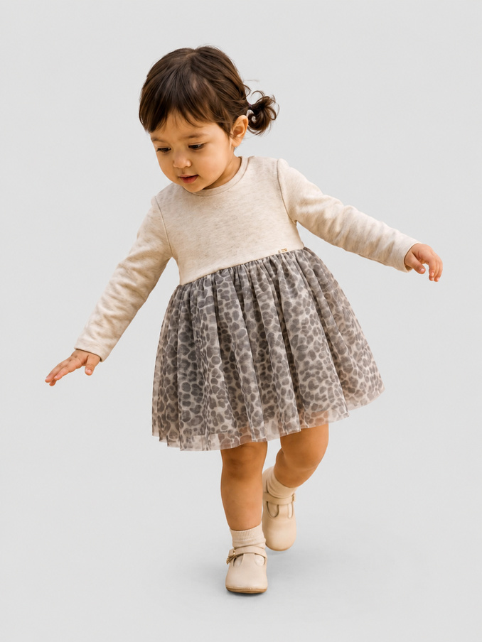 Vestido Bebe Niña Crema Mayoral
