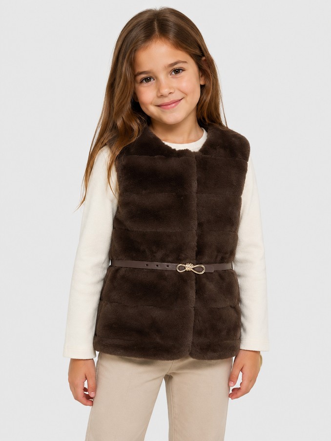 Vest Girl Brown Mayoral