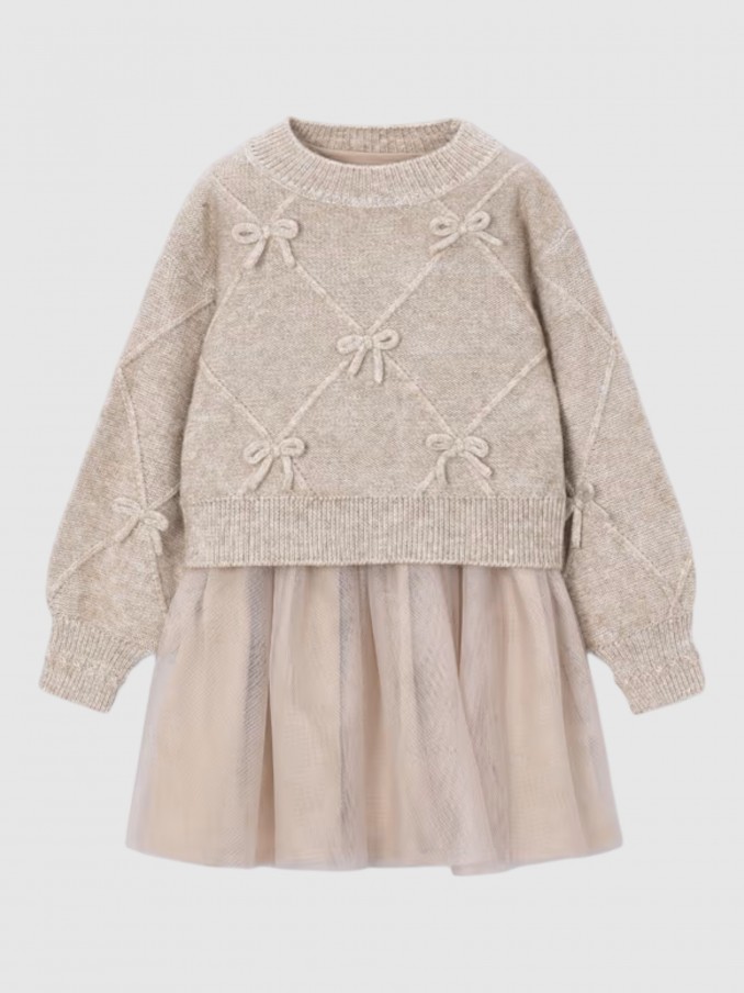 Vestido Niña Crema Mayoral