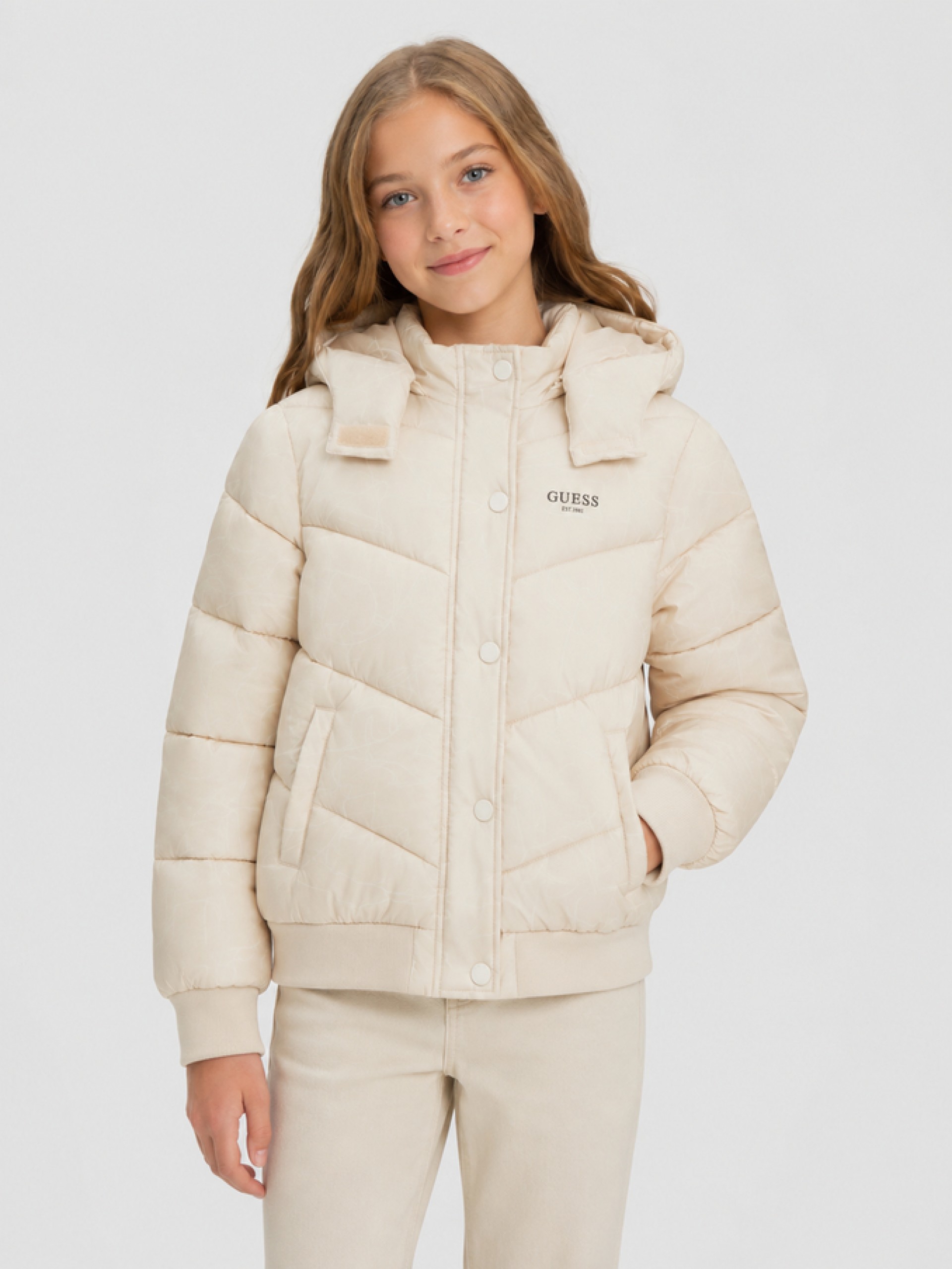Jacket Girl Beige Guess