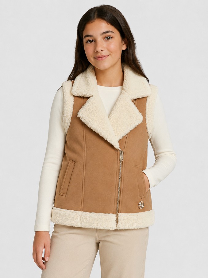 Vest Girl Camel Guess