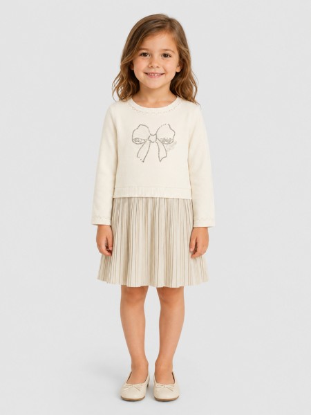 Dress Girl Cream Guess