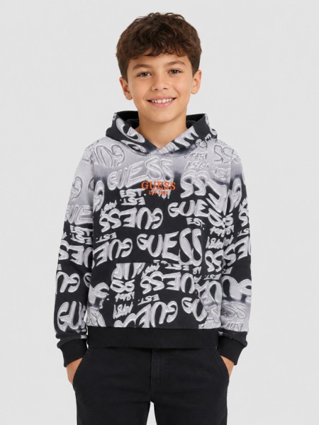 Sweatshirt Guess Menino Hooded Ls Active Top
