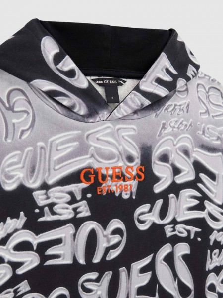 Sweatshirt Guess Menino Hooded Ls Active Top
