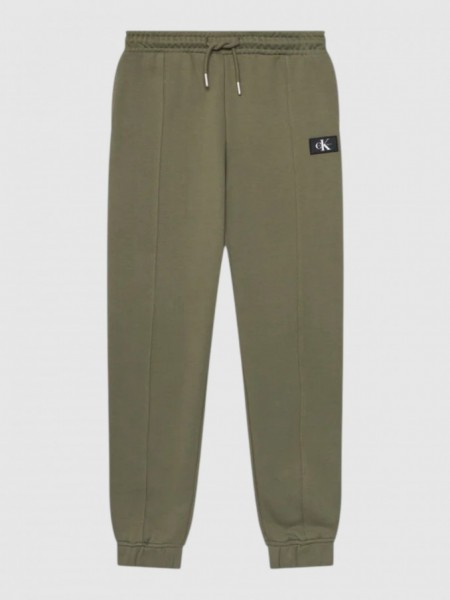 Cal�as Calvin Klein Menino Ck Woven Label Relaxed Sweatpant