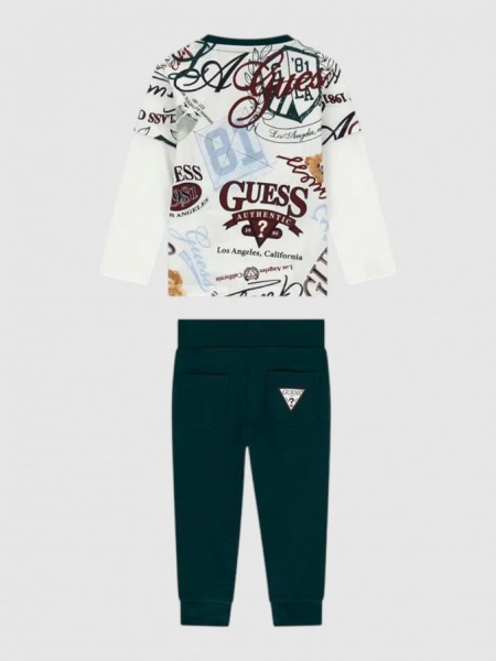 2 Pe�as Guess Menino Set Ls T-Shirt+Active Pants