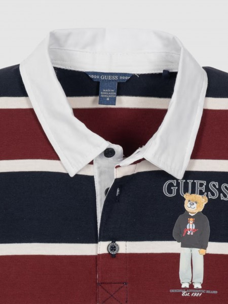 Polo Guess Menino Heavy Jersey Ls Polo