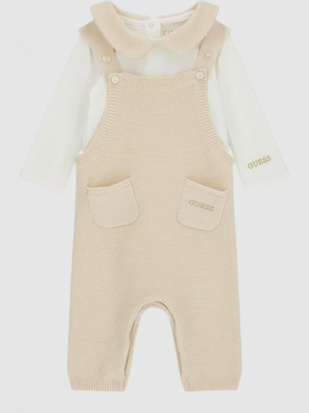 2 Pe�as Guess Menina Set: Ls Body +  Knit Romper