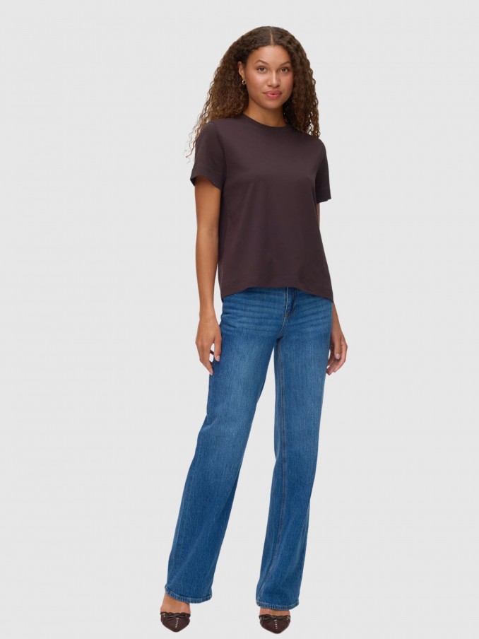 T-Shirt Woman Dark Brown Vero Moda