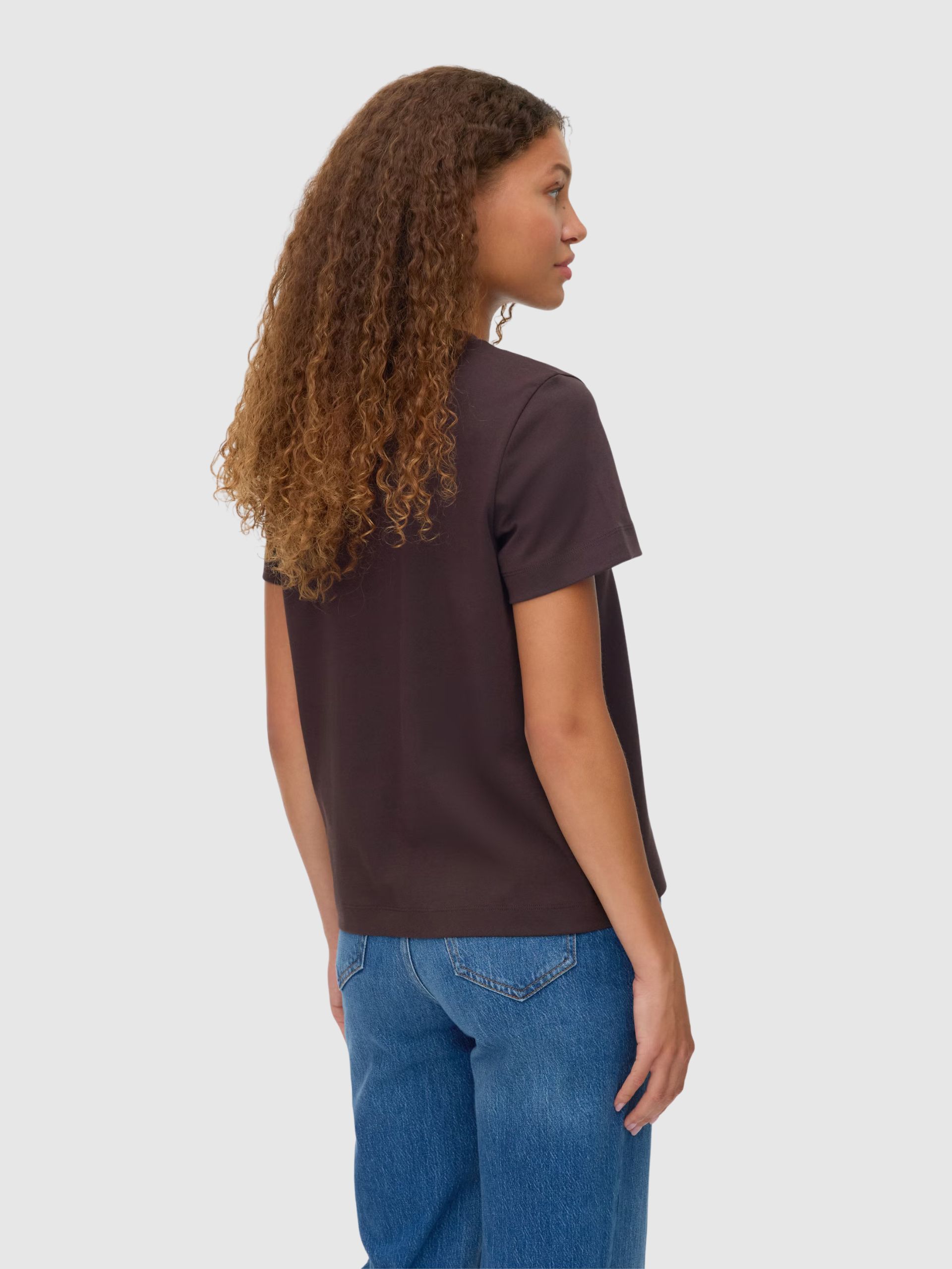Camiseta Mujer Castaño Oscuro Vero Moda