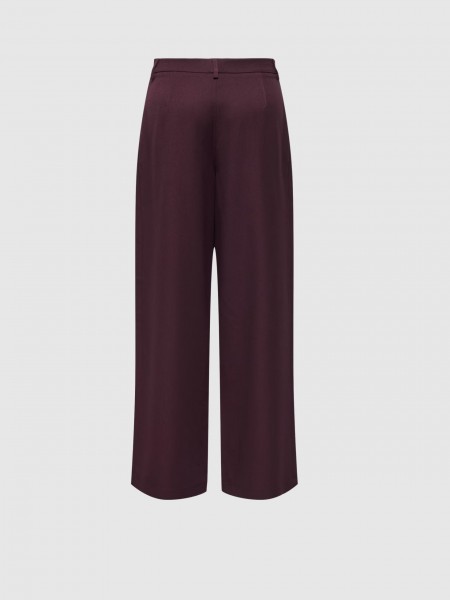 Pantalones Mujer Burdeos Only Pantalones Mujer Burdeos Only