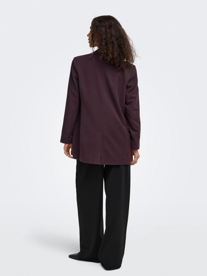 Blazer Mujer Burdeos Only