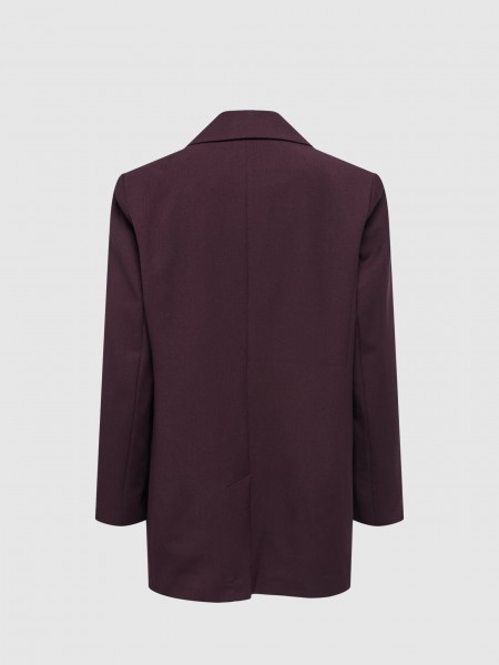 Blazer Mujer Burdeos Only Blazer Mujer Burdeos Only