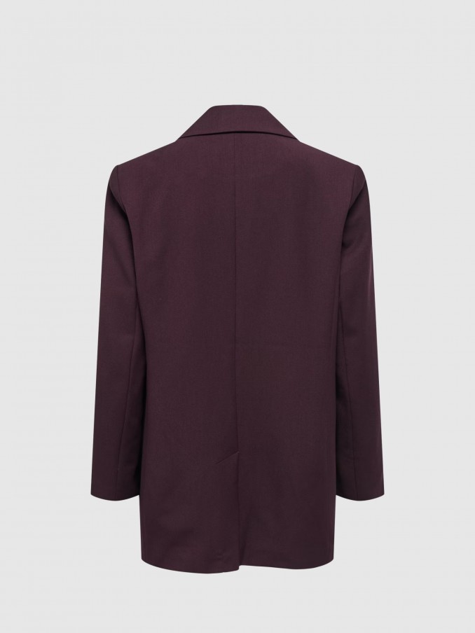 Blazer Mujer Burdeos Only
