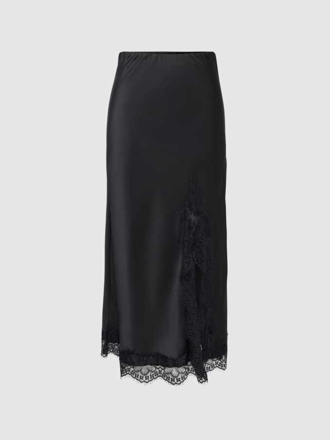 Falda Mujer Negro Only