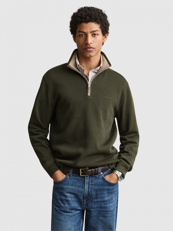 Sweatshirt Man Dark Green Gant