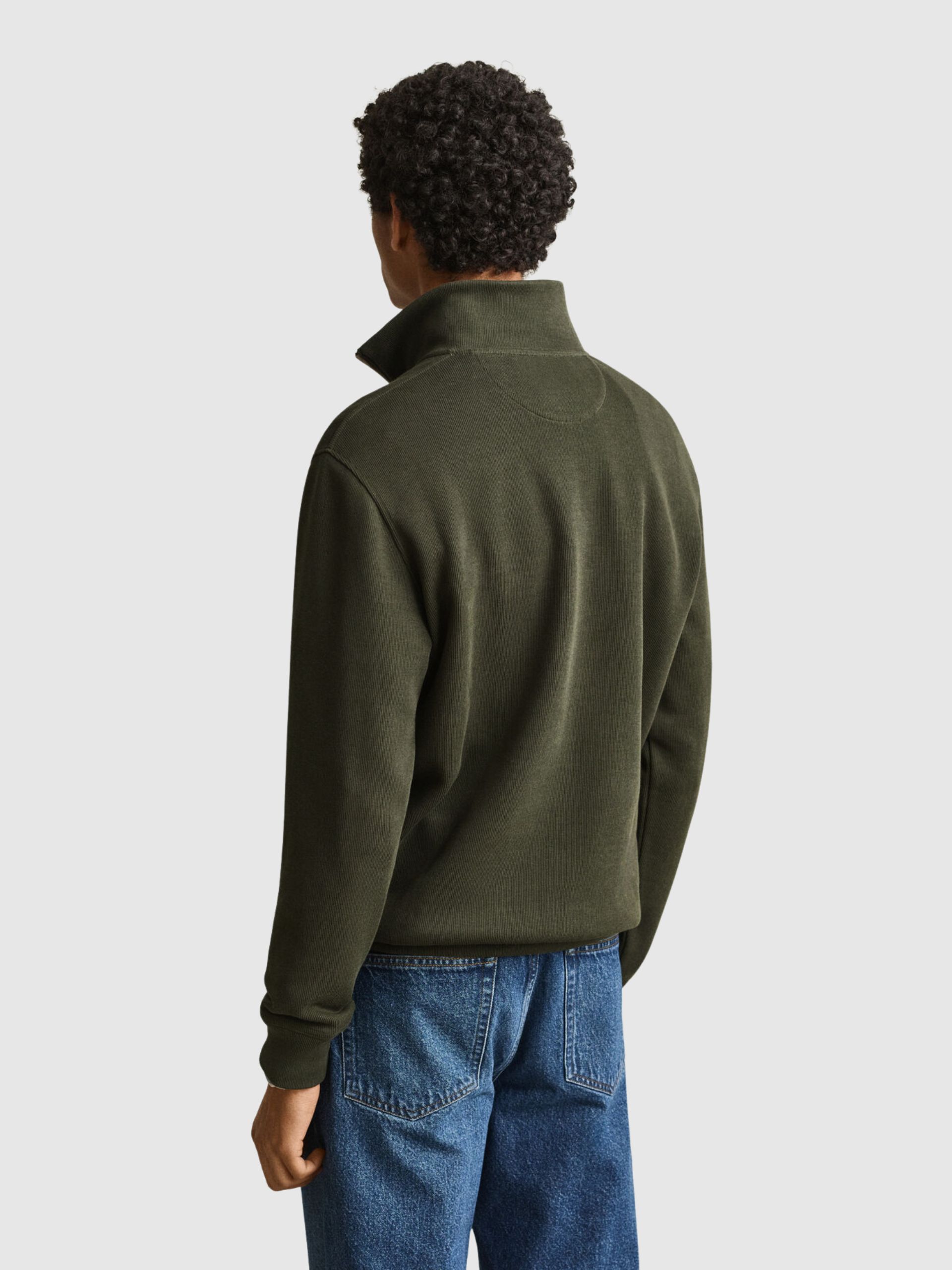 Sweatshirt Hombre Verde Oscuro Gant