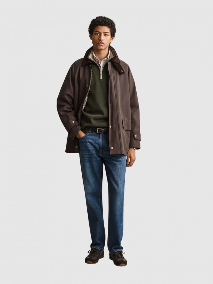 Sweatshirt Hombre Verde Oscuro Gant