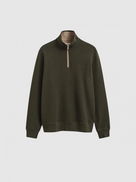 Sweatshirt Man Dark Green Gant Sweatshirt Man Dark Green Gant