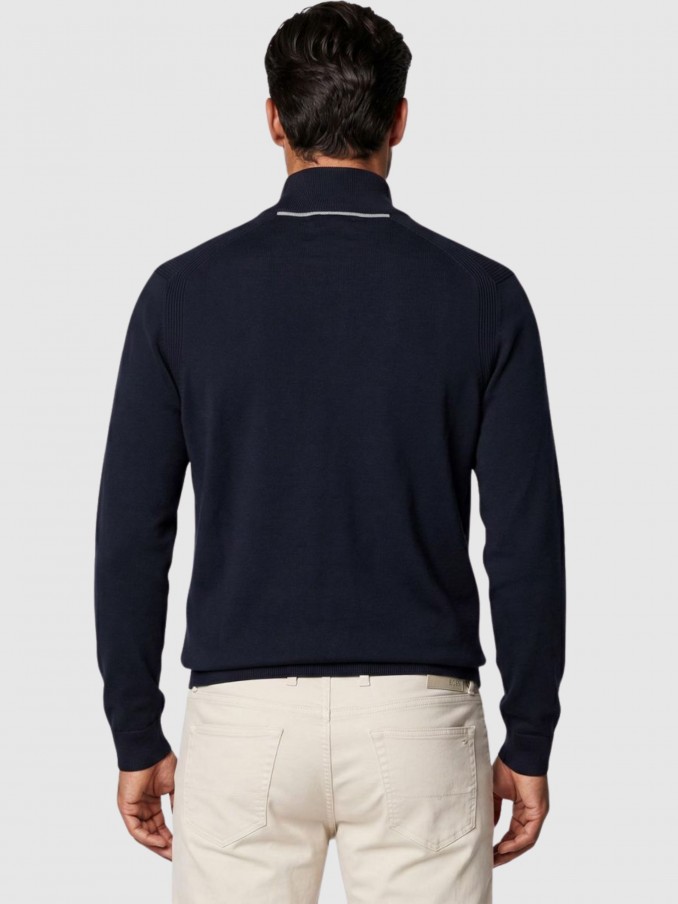 Pullover Man Navy Blue Boss