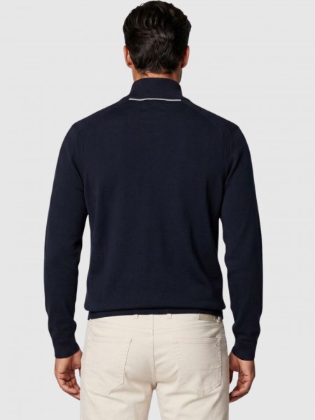 Pullover Man Navy Blue Boss