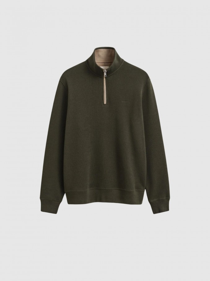 Sweatshirt Hombre Verde Oscuro Gant