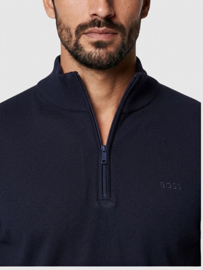 Sueter Hombre Azul Marino Boss