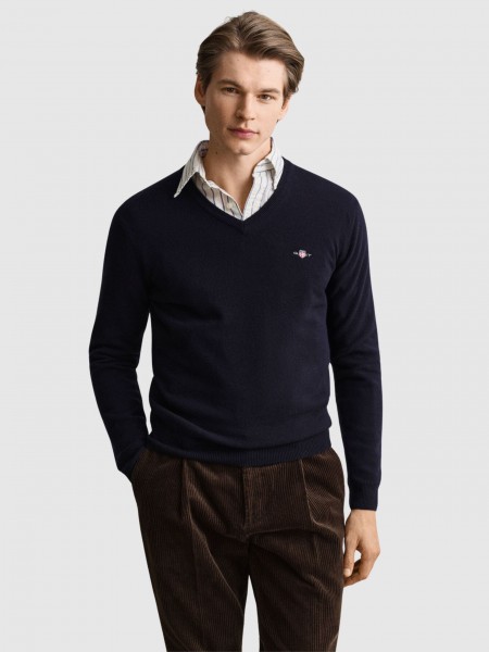 Camisola Gant Homem Superfine Lambswool V-Neck
