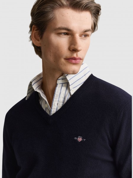 Camisola Gant Homem Superfine Lambswool V-Neck
